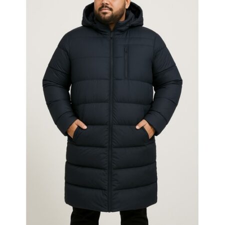 Bigdude Showerproof Long Line Jacket Navy