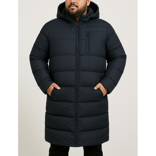 Bigdude Showerproof Long Line Jacket Navy
