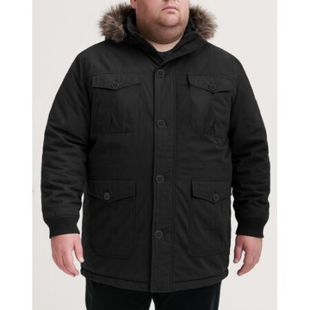 Bigdude Multi Pocket Parka Black