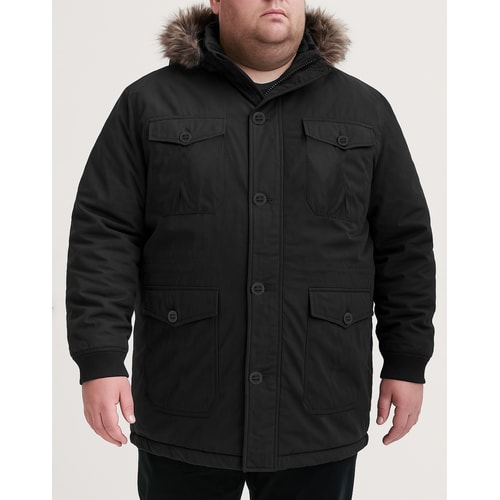 Bigdude Multi Pocket Parka Black